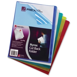 Rexel Nyrex Cut Back Folders Blue A4[Pack 25]